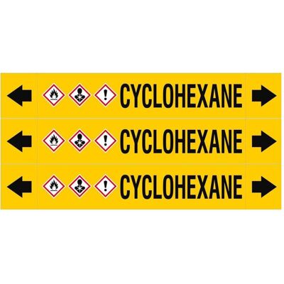 Brady, Sicherheitskennzeichnung, ASME - Rohrmarkierer - Cyclohexane Brady, Sicherheitskennzeichnung, ASME - Rohrmarkierer - Cyclohexane