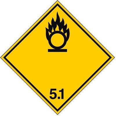 Brady, Sicherheitskennzeichnung, Aufkleber für den Transport gefährlicher Güter - Entzündend (oxidierend) wirkende Stoffe Brady, Sicherheitskennzeichnung, Aufkleber für den Transport gefährlicher Güter - Entzündend (oxidierend) wirkende Stoffe