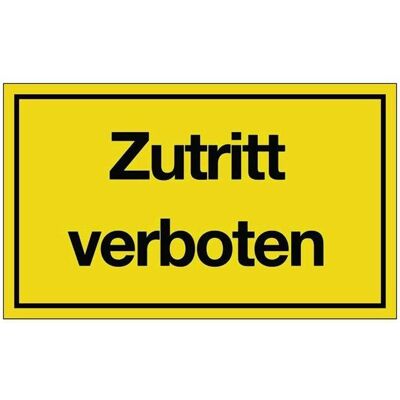 HP Autozubehör, Sicherheitskennzeichnung, Hinweiszeichen Zutritt verboten L250xB150 mm gelb schwarz Kunststoff HP Autozubehör, Sicherheitskennzeichnung, Hinweiszeichen Zutritt verboten L250xB150 mm gelb schwarz Kunststoff