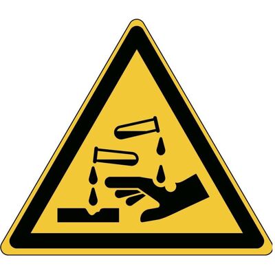 Brady, Sicherheitskennzeichnung, ISO-Sicherheitsschild - Warnung vor ätzenden Stoffen Brady, Sicherheitskennzeichnung, ISO-Sicherheitsschild - Warnung vor ätzenden Stoffen