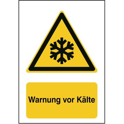 Brady, Sicherheitskennzeichnung, B-862, Toughwash-Warnschild, W010 - Warnung vor niedriger Temperatur/Frost, Polyester, Schwa Brady, Sicherheitskennzeichnung, B-862, Toughwash-Warnschild, W010 - Warnung vor niedriger Temperatur/Frost, Polyester, Schwa