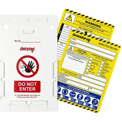 Brady, Sicherheitskennzeichnung, ENT-GB-ETI-EXCA-A, Excavation-tag-Kit, 10 Excavation-tag Halter, 10 Excavation-tag Einstecks Brady, Sicherheitskennzeichnung, ENT-GB-ETI-EXCA-A, Excavation-tag-Kit, 10 Excavation-tag Halter, 10 Excavation-tag Einstecks