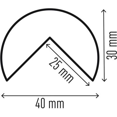 Durable, Informationsschild, 5 Prallschutz C25R "Eckschutzprofil C25R" rund 4,0 x 3,0 cm Durable, Informationsschild, 5 Prallschutz C25R "Eckschutzprofil C25R" rund 4,0 x 3,0 cm