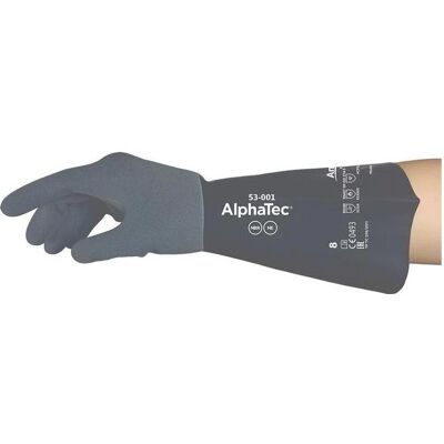 Ansell, Schutzhandschuhe, Chemiehandschuhe AlphaTec 53-001 Grösse 10 grau/schwarz EN 388, EN 374, EN 407 PSA-Kategorie III (10) Ansell, Schutzhandschuhe, Chemiehandschuhe AlphaTec 53-001 Grösse 10 grau/schwarz EN 388, EN 374, EN 407 PSA-Kategorie III (10)