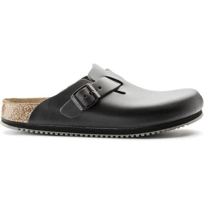 Birkenstock, Unisex, Sandalen, Boston Super Grip Naturleder Normal, Schwarz, (41) Birkenstock, Unisex, Sandalen, Boston Super Grip Naturleder Normal, Schwarz, (41)