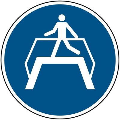 Brady, Sicherheitskennzeichnung, ISO-Sicherheitsschild - Übergang benutzen Brady, Sicherheitskennzeichnung, ISO-Sicherheitsschild - Übergang benutzen