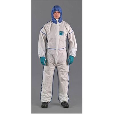 Ansell, Schutzanzug + Arbeitsoverall, Schutzoverall AlphaTec 1800 Comfort Grösse S weiss/blau PSA-Kategorie III (S, 1x) Ansell, Schutzanzug + Arbeitsoverall, Schutzoverall AlphaTec 1800 Comfort Grösse S weiss/blau PSA-Kategorie III (S, 1x)