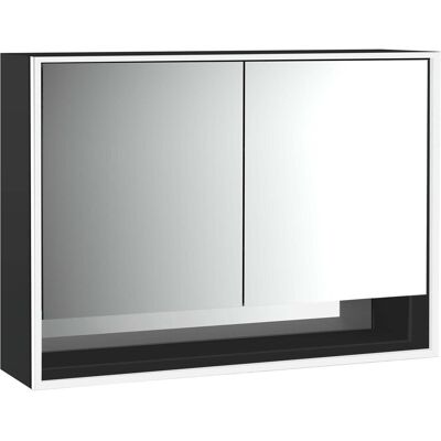 Emco, Spiegelschrank, loft Lichtspiegelschrank mit Unterfach, 1000mm, 2 Türen, Aufputzmodell, schwarz/spiegel, 979813512 (104.40 x 17.50 x 73.30 cm) Emco, Spiegelschrank, loft Lichtspiegelschrank mit Unterfach, 1000mm, 2 Türen, Aufputzmodell, schwarz/spiegel, 979813512 (104.40 x 17.50 x 73.30 cm)