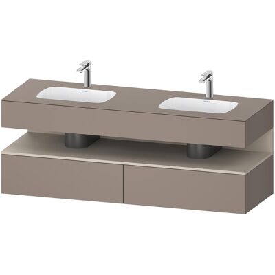 Duravit Badmöbelset, Qatego Einbauwaschtisch mit Konsolenwaschtischunterbau, 1600x550x600mm, Nische Taupe Superma Duravit Badmöbelset, Qatego Einbauwaschtisch mit Konsolenwaschtischunterbau, 1600x550x600mm, Nische Taupe Superma