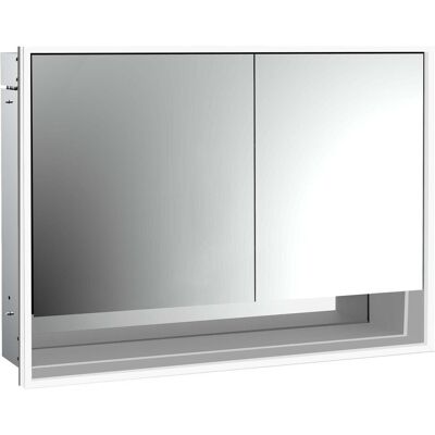 Emco, Spiegelschrank, loft Lichtspiegelschrank mit Unterfach, 1000mm, 2 Türen, Unterputzmodell, aluminium/weiss, 979806217 (104.30 x 17.50 x 73.30 cm) Emco, Spiegelschrank, loft Lichtspiegelschrank mit Unterfach, 1000mm, 2 Türen, Unterputzmodell, aluminium/weiss, 979806217 (104.30 x 17.50 x 73.30 cm)