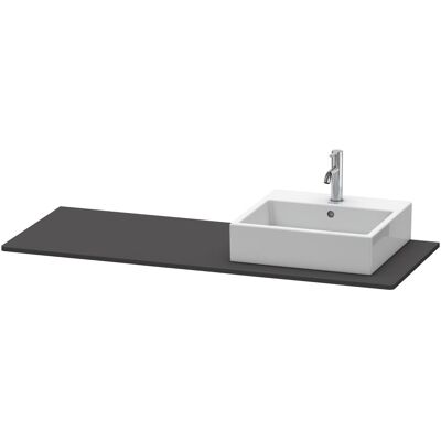 Duravit Waschtischkonsole, Console XSquare, 1 découpe à droite, 1400x16x550mm, XS060GR8080, XS060GR8080 Duravit Waschtischkonsole, Console XSquare, 1 découpe à droite, 1400x16x550mm, XS060GR8080, XS060GR8080