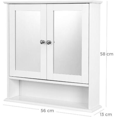Vasagle, Spiegelschrank, James (56.50 x 13 x 58.50 cm) Vasagle, Spiegelschrank, James (56.50 x 13 x 58.50 cm)