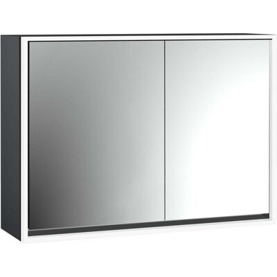 Emco, Spiegelschrank, loft Lichtspiegelschrank, 1000mm, 2 Türen, Aufputzmodell, schwarz/spiegel, 979813316 (104.40 x 17.50 x 73.30 cm) Emco, Spiegelschrank, loft Lichtspiegelschrank, 1000mm, 2 Türen, Aufputzmodell, schwarz/spiegel, 979813316 (104.40 x 17.50 x 73.30 cm)