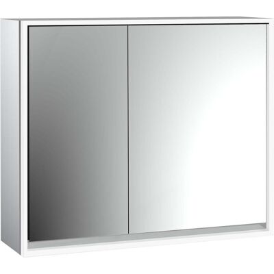 Emco, Spiegelschrank, loft Lichtspiegelschrank, 800mm, 2 Türen, Aufputzmodell, aluminium/weiss, 9798051, 979806108 (84.40 x 17.50 x 73.30 cm) Emco, Spiegelschrank, loft Lichtspiegelschrank, 800mm, 2 Türen, Aufputzmodell, aluminium/weiss, 9798051, 979806108 (84.40 x 17.50 x 73.30 cm)