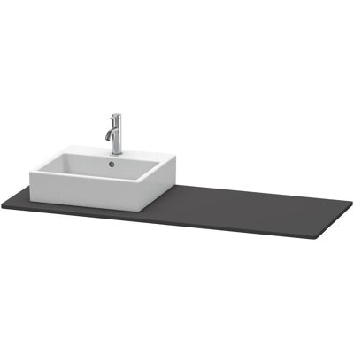 Duravit Waschtischkonsole, Console XSquare, 1 découpe à gauche, 1400x16x550mm, XS060GL8080, XS060GL8080 Duravit Waschtischkonsole, Console XSquare, 1 découpe à gauche, 1400x16x550mm, XS060GL8080, XS060GL8080
