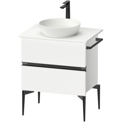 Duravit Waschbeckenunterschrank, Sivida Konsolenwaschtischunterbau, 2 Schubkästen, Griffleiste Diamantschwarz Matt, 645x475x (64.50 x 47.50 x 54.80 cm) Duravit Waschbeckenunterschrank, Sivida Konsolenwaschtischunterbau, 2 Schubkästen, Griffleiste Diamantschwarz Matt, 645x475x (64.50 x 47.50 x 54.80 cm)