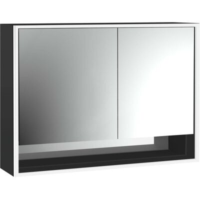 Emco, Spiegelschrank, loft Lichtspiegelschrank mit Unterfach, 1000mm, 2 Türen, Aufputzmodell, schwarz/spiegel, 979813516 (104.40 x 17.50 x 73.30 cm) Emco, Spiegelschrank, loft Lichtspiegelschrank mit Unterfach, 1000mm, 2 Türen, Aufputzmodell, schwarz/spiegel, 979813516 (104.40 x 17.50 x 73.30 cm)