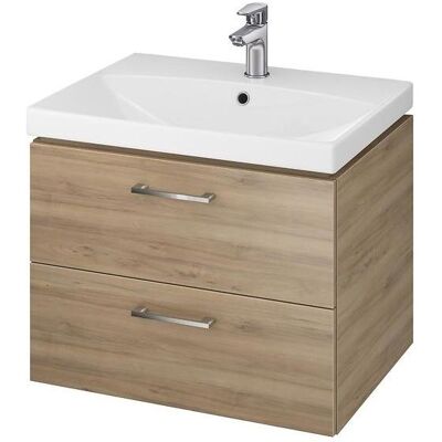 Cersanit Walnuss Badezimmer-Set - 60cm, Keramikwaschbecken & Unterschrank Cersanit Walnuss Badezimmer-Set - 60cm, Keramikwaschbecken & Unterschrank