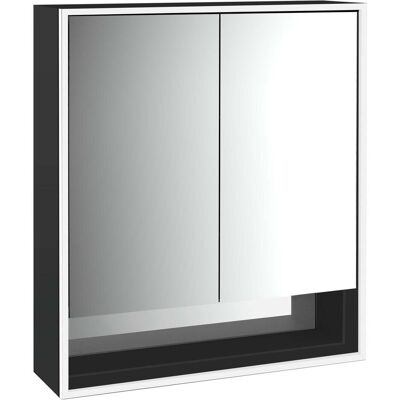 Emco, Spiegelschrank, loft Lichtspiegelschrank mit Unterfach, 600 mm, Aufputzmodell, schwarz/spiegel, 979813504 (64.40 x 17.50 x 73.30 cm) Emco, Spiegelschrank, loft Lichtspiegelschrank mit Unterfach, 600 mm, Aufputzmodell, schwarz/spiegel, 979813504 (64.40 x 17.50 x 73.30 cm)