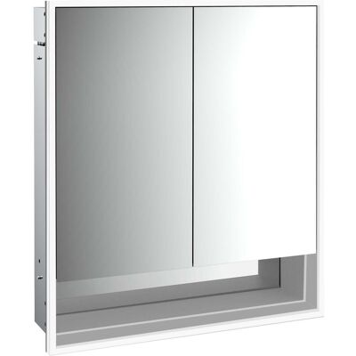 Emco, Spiegelschrank, loft Lichtspiegelschrank mit Unterfach, 600 mm, Unterputzmodell, aluminium/weiss, 979806205 (64.30 x 17.50 x 73.30 cm) Emco, Spiegelschrank, loft Lichtspiegelschrank mit Unterfach, 600 mm, Unterputzmodell, aluminium/weiss, 979806205 (64.30 x 17.50 x 73.30 cm)