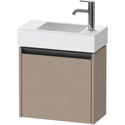 Duravit Ketho.2 Wandhängender Waschtischunterschrank - 1 Tür - Leinen Dekor Duravit Ketho.2 Wandhängender Waschtischunterschrank - 1 Tür - Leinen Dekor