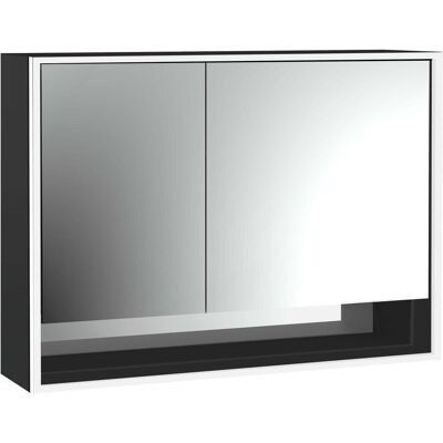 Emco, Spiegelschrank, loft Lichtspiegelschrank mit Unterfach, 1000mm, 2 Türen, Aufputzmodell, schwarz/spiegel, 979813514 (104.40 x 17.50 x 73.30 cm) Emco, Spiegelschrank, loft Lichtspiegelschrank mit Unterfach, 1000mm, 2 Türen, Aufputzmodell, schwarz/spiegel, 979813514 (104.40 x 17.50 x 73.30 cm)
