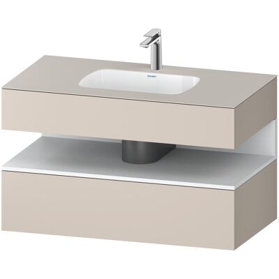 Duravit Badmöbelset, Qatego Einbauwaschtisch mit Konsolenwaschtischunterbau, 1000x550x600mm, Nische Weiss Matt Duravit Badmöbelset, Qatego Einbauwaschtisch mit Konsolenwaschtischunterbau, 1000x550x600mm, Nische Weiss Matt