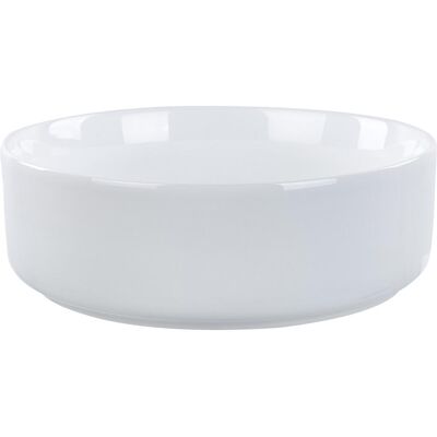 Beliani Keramik Rund Badezimmerwaschbecken - 36cm, Weiß, Moderner Stil Beliani Keramik Rund Badezimmerwaschbecken - 36cm, Weiß, Moderner Stil