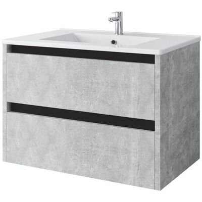 Domoletti, Badezimmerschrank, Washbasin Cabinet Sa 70dl Concrete (69 x 45.50 x 50 cm) Domoletti, Badezimmerschrank, Washbasin Cabinet Sa 70dl Concrete (69 x 45.50 x 50 cm)