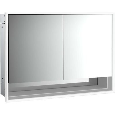 Emco, Spiegelschrank, loft Lichtspiegelschrank mit Unterfach, 1000mm, 2 Türen, Unterputzmodell, aluminium/weiss, 979806213 (104.30 x 17.50 x 73.30 cm) Emco, Spiegelschrank, loft Lichtspiegelschrank mit Unterfach, 1000mm, 2 Türen, Unterputzmodell, aluminium/weiss, 979806213 (104.30 x 17.50 x 73.30 cm)