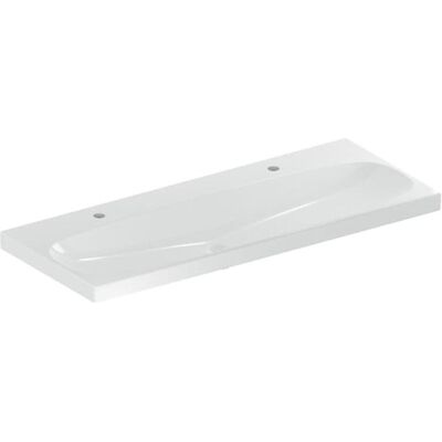Geberit Waschbecken, Acanto Waschtisch 501.880, 2 Hahnlöcher, ohne Überlauf, 1200x480 mm (480 mm, 1200 mm) Geberit Waschbecken, Acanto Waschtisch 501.880, 2 Hahnlöcher, ohne Überlauf, 1200x480 mm (480 mm, 1200 mm)