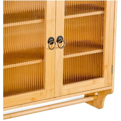 Relaxdays, Badezimmerschrank, Bambus-Hängeschrank (60 x 18 x 63 cm) Relaxdays, Badezimmerschrank, Bambus-Hängeschrank (60 x 18 x 63 cm)