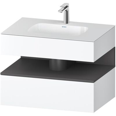 Duravit Badmöbelset, Qatego Einbauwaschtisch mit Konsolenwaschtischunterbau, 800x550x600mm, Nische Graphit Matt Duravit Badmöbelset, Qatego Einbauwaschtisch mit Konsolenwaschtischunterbau, 800x550x600mm, Nische Graphit Matt