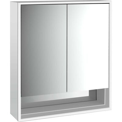 Emco, Spiegelschrank, loft Lichtspiegelschrank mit Unterfach, 600 mm, Aufputzmodell, aluminium/weiss, 979806204 (64.40 x 17.50 x 73.30 cm) Emco, Spiegelschrank, loft Lichtspiegelschrank mit Unterfach, 600 mm, Aufputzmodell, aluminium/weiss, 979806204 (64.40 x 17.50 x 73.30 cm)
