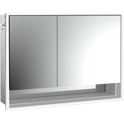 Emco, Spiegelschrank, loft Lichtspiegelschrank mit Unterfach, 1000mm, 2 Türen, Unterputzmodell, aluminium/weiss, 979806215 (104.30 x 17.50 x 73.30 cm) Emco, Spiegelschrank, loft Lichtspiegelschrank mit Unterfach, 1000mm, 2 Türen, Unterputzmodell, aluminium/weiss, 979806215 (104.30 x 17.50 x 73.30 cm)