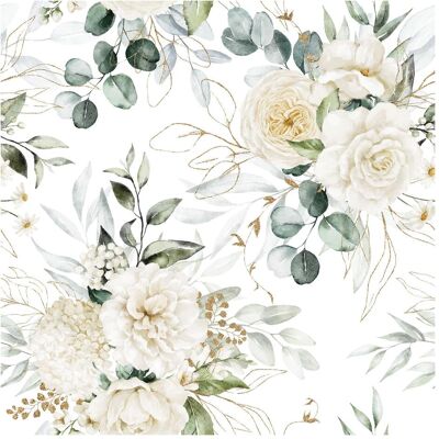 Ambiente, Servietten, Eucalyptus and Roses (20 Stk., 33 x 33 cm) Ambiente, Servietten, Eucalyptus and Roses (20 Stk., 33 x 33 cm)