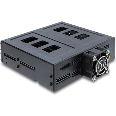 Delock 5.25? Wechselrahmen für 4 x 2.5? SATA oder SAS HDD / SSD mit Schloss (47141), SSD + Festplatte Zubehör Delock 5.25? Wechselrahmen für 4 x 2.5? SATA oder SAS HDD / SSD mit Schloss (47141), SSD + Festplatte Zubehör