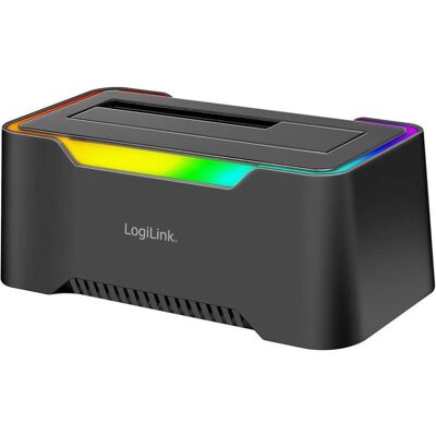 LogiLink USB-C 3.2 Gen 1 Docking Station, 1-Port, 2.5" & 3.5" SATA HDD/SSD, RGB-Licht, schwarz, SSD + Festplatte Zubehör LogiLink USB-C 3.2 Gen 1 Docking Station, 1-Port, 2.5" & 3.5" SATA HDD/SSD, RGB-Licht, schwarz, SSD + Festplatte Zubehör