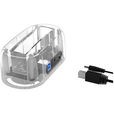 Orico 2.5/3.5 inch USB3.0 Transparent HDD Rack with Docking Station, SSD + Festplatte Zubehör Orico 2.5/3.5 inch USB3.0 Transparent HDD Rack with Docking Station, SSD + Festplatte Zubehör
