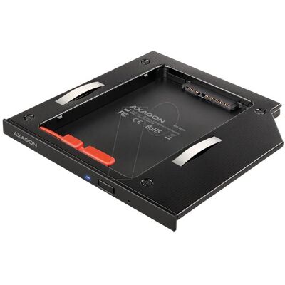 Axagon RSS-CD09 2.5 Zoll SSD/HDD Adapter für optisches Laufwerk, 9,5 mm, LED, SSD + Festplatte Zubehör Axagon RSS-CD09 2.5 Zoll SSD/HDD Adapter für optisches Laufwerk, 9,5 mm, LED, SSD + Festplatte Zubehör