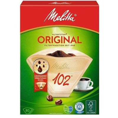 Melitta ORIGINAL 102 Kaffeefilter Braun 125 mm 80 Stück, Zubehör Kaffeemaschinen, Braun Melitta ORIGINAL 102 Kaffeefilter Braun 125 mm 80 Stück, Zubehör Kaffeemaschinen, Braun