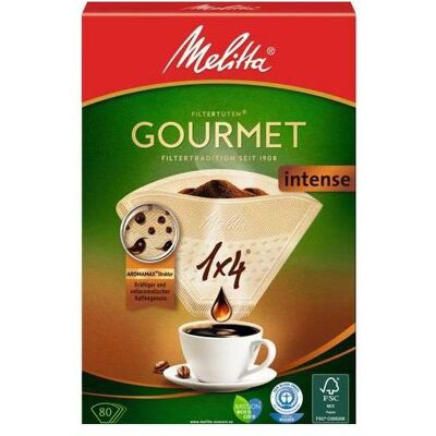 Melitta Mel. Gourmet Filtertüten Intense 1x4/80St., Zubehör Kaffeemaschinen, Braun Melitta Mel. Gourmet Filtertüten Intense 1x4/80St., Zubehör Kaffeemaschinen, Braun
