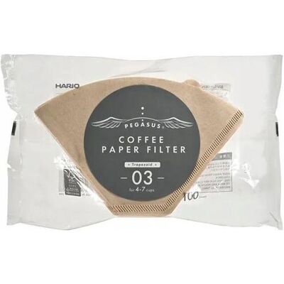 Hario PEGASUS braune Papierfilter 03 - 100 Stk, Zubehör Kaffeemaschinen, Braun Hario PEGASUS braune Papierfilter 03 - 100 Stk, Zubehör Kaffeemaschinen, Braun