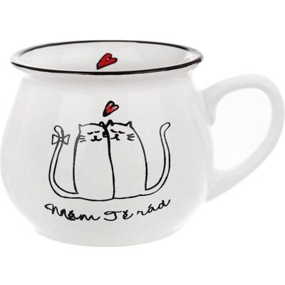 Orion Kubek ceramiczny z uchem koty kotki do picia kawy herbaty 300 ml, Zubehör Kaffeemaschinen, Weiss Orion Kubek ceramiczny z uchem koty kotki do picia kawy herbaty 300 ml, Zubehör Kaffeemaschinen, Weiss