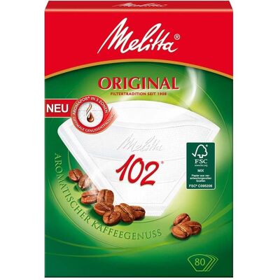 Melitta Aroma Filtertüten 102 80St, Zubehör Kaffeemaschinen, Weiss Melitta Aroma Filtertüten 102 80St, Zubehör Kaffeemaschinen, Weiss