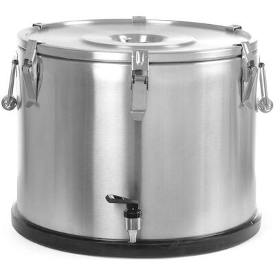 Hendi Isolierter tragbarer Behälter - mit Ablasshahn,, Profi Line, 50L, Ø480x(H)380mm, Getränkespender, Silber Hendi Isolierter tragbarer Behälter - mit Ablasshahn,, Profi Line, 50L, Ø480x(H)380mm, Getränkespender, Silber