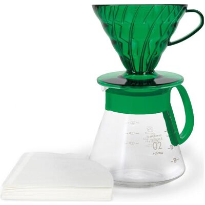 Hario Kaffeefilter Glas Gr.02 grün, Kaffeebereiter, Grün Hario Kaffeefilter Glas Gr.02 grün, Kaffeebereiter, Grün