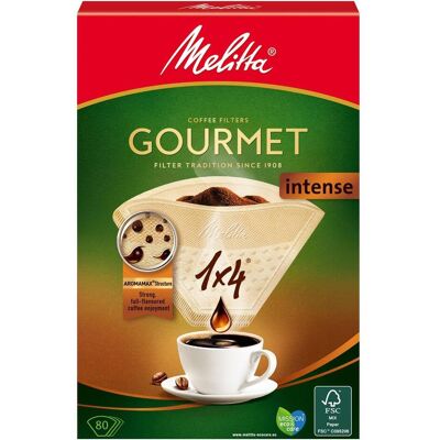 Melitta Kaffeefilter Gourmet Intense 1X4 80P 8 Stück DFP, Zubehör Kaffeemaschinen Melitta Kaffeefilter Gourmet Intense 1X4 80P 8 Stück DFP, Zubehör Kaffeemaschinen