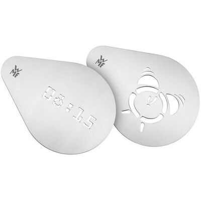 WMF Barista Cappuccino-Schablonen wake up Set 2 (0, Zubehör Kaffeemaschinen, Silber WMF Barista Cappuccino-Schablonen wake up Set 2 (0, Zubehör Kaffeemaschinen, Silber