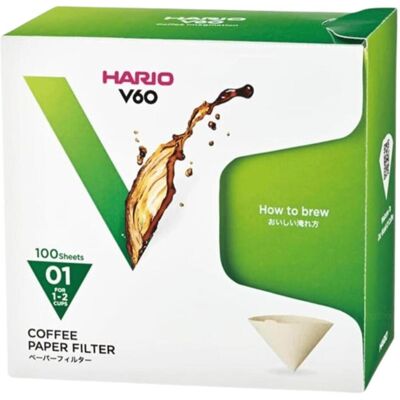 Hario Misarashi Braune Papierfilter – V60-01 – 100 Stück, Zubehör Kaffeemaschinen, Braun Hario Misarashi Braune Papierfilter – V60-01 – 100 Stück, Zubehör Kaffeemaschinen, Braun